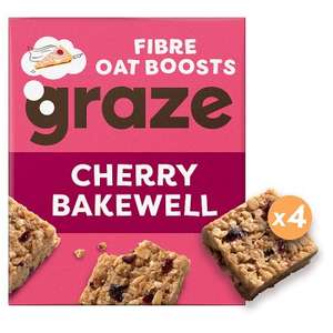Graze Fibre Oat Boosts Cherry Bakewell 4x30g - £1.50 @ Waitrose