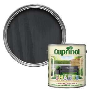 Cuprinol Garden shades Urban slate Matt Exterior Wood paint, 2.5L - £36 for 3 (£12 a Tin) click and collect @ Tradepoint (B&Q)