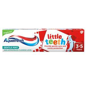 Aquafresh Gentle Mint Little Teeth 3-5 Years Kids Toothpaste 75ml - 48p instore @ Sainsbury's, Tottenham Court Road
