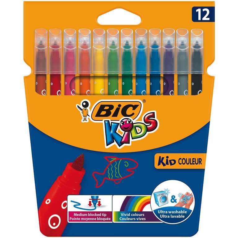 BIC Kids Couleur 12 Pack Felt Tip Pens - Canterbury