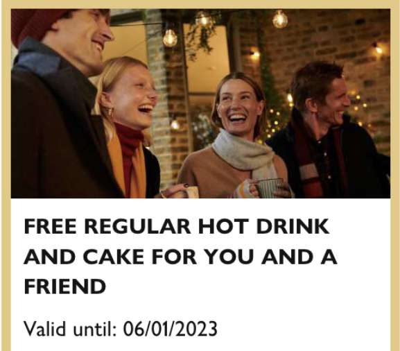 Free Regular Hot Drink And Cake For You And A Friend - via MYJOHNLEWIS Rewards Card - Selected accounts only @ John Lewis & Partners