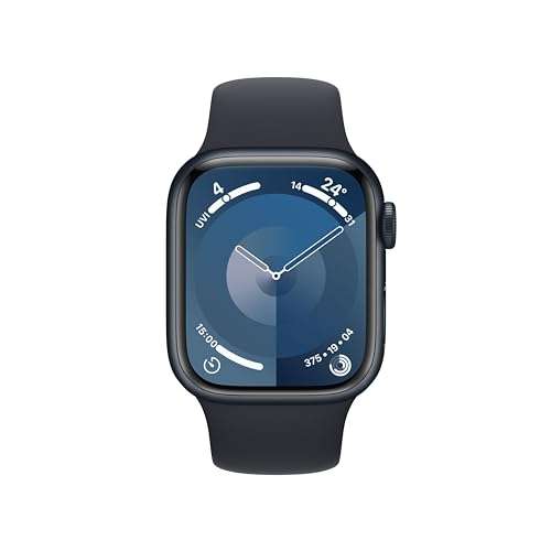 Apple Watch Series 9 [GPS 41mm] Smartwatch with Midnight Aluminum Case with Midnight Sport Band