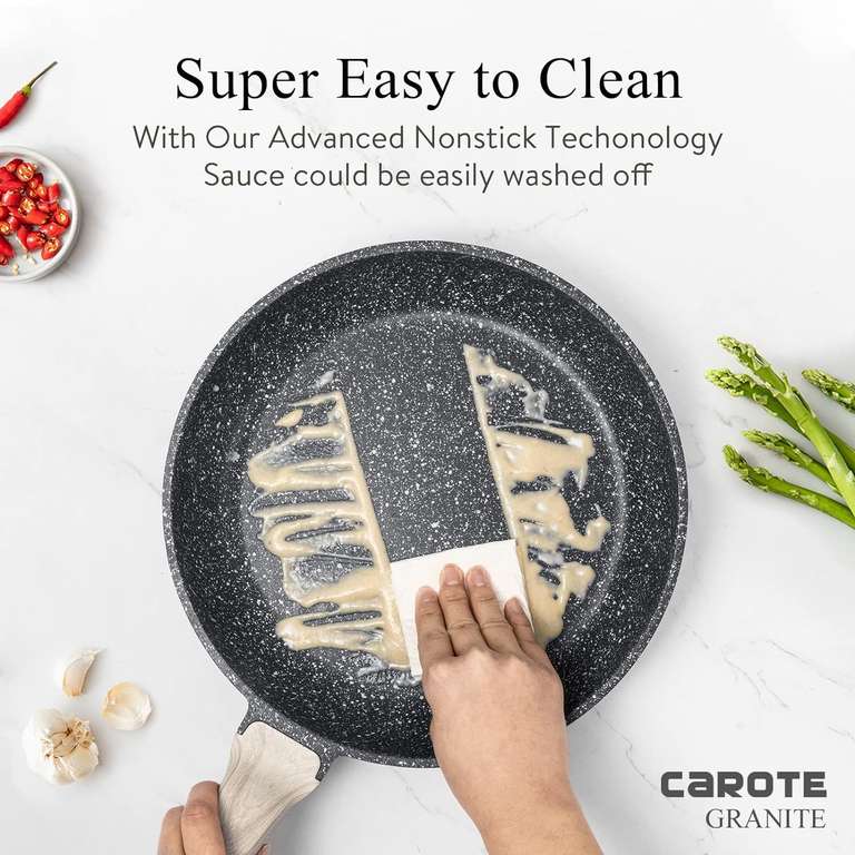 CAROTE Non Stick Frying Pan 20cm, Induction Hob Fry Pan, Sold by Carote Brand