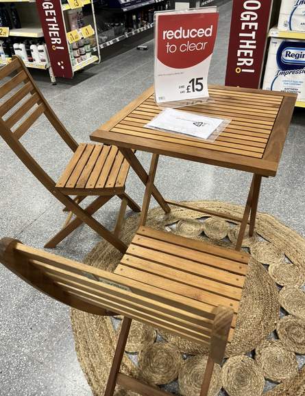 wilko wooden bistro set