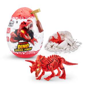 Robo Alive Volcano Dino Fossil Find Triceratops - Dig and Discover - Excavate Prehistoric Fossils, Educational Toys