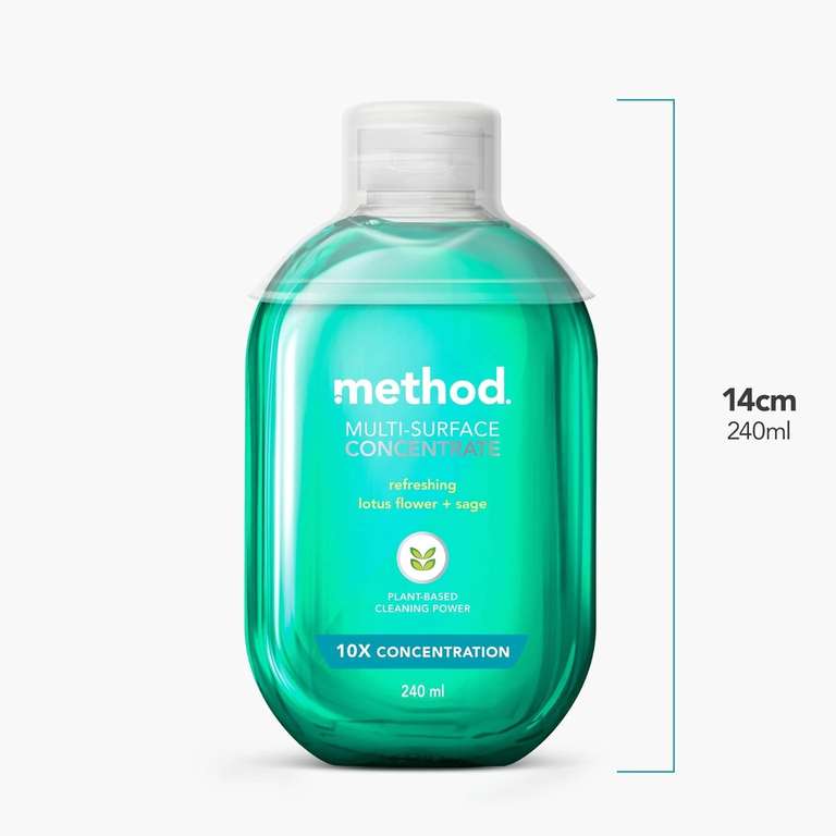 Method All Purpose Cleaner, Concentrated, Refreshing, Lotus Flower & Sage fragrance, 2X 240ml (Pack of 2)