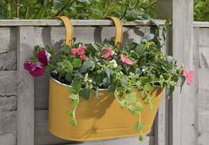 Balcony Hanging Planter in Mustard, Grey or Blue - £4 with free click and collect from Homebase