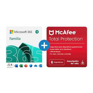 Microsoft 365 Family + McAfee Total Protection (6 users) 15 months Activation Code by email - sold by Amazon Media EU