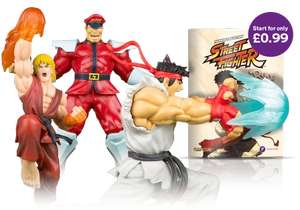 Street Fighter Ryu & Ken Figurines , Large Poster and 2x Magazine (Ongoing Monthly Subscription if not cancelled)