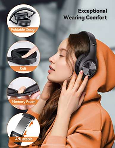 TECKNET Bluetooth Headphones Over Ear, 65 Hours Playtime - Sold by Upoint