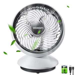 VOXON Rechargeable Fan, 8 Inch USB Desk Fan 4000mAh Handheld Battery Fan £19.79 with voucher Dispatches from Amazon Sold by Mypontustore