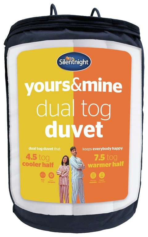 Silentnight Yours and Mine Dual Tog Double Duvet 4.5 tog / 7.5 tog - £13.33 collection @ Argos