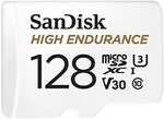 SanDisk 128GB High Endurance microSDXC card for IP cams & dash cams + SD adapter