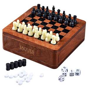 Chess Draughts and Backgammon Set - Travel Chess £6.99 + £3.95 delivery @ Jaques London