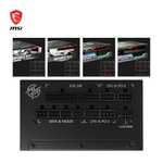 MSI MPG A1000G PCIE5 Fully Modular Power Supply Unit 1000W 80+ Gold Rated and 10 Year Warranty
