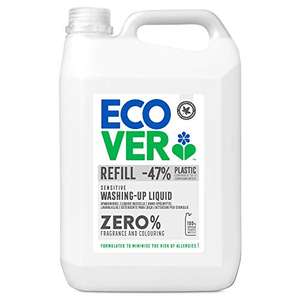 Ecover Zero Washing Up Liquid Refill, 5L- £8.80 / £7.92 Subscribe & Save @ Amazon
