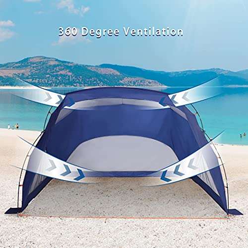 ALPHA CAMP Pop Up Camping Beach Tent - £12.99 - Sold by Natural Hike / Fulfilled by Amazon