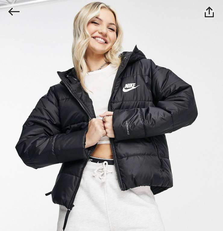 Nike Women’s Therma fit classic padded jacket with hood in black £26 with code (£4.50 delivery) with code @ ASOS