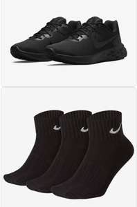 Nike Revolution 6 Trainers £31.99 & 3 pairs of ankle socks £8.99 with code