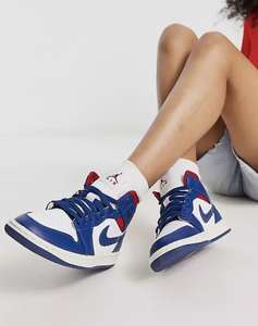 Nike Jordan AJ1 Mid Trainers in French Blue - w/Code