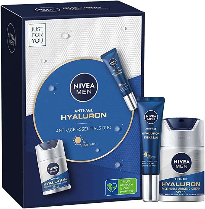 Nivea Men Hyaluron Anti-Age Duo - Incl. Moisturiser 50ml & Eye Cream 15ml £10 @ Amazon