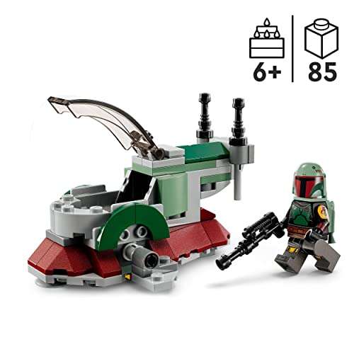 LEGO 75344 Star Wars Boba Fett's Starship Microfighter, Buildable Toy Vehicle with Adjustable Wings & Flick Shooters - £7 at Asda