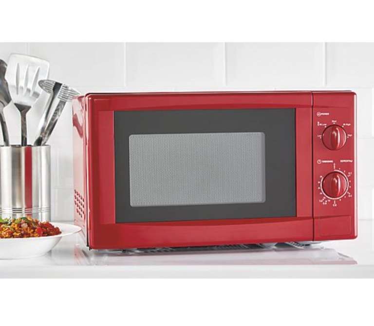 Manual Microwave - Red 17 litre 700w £47 with free click & collect @ Asda/George Home