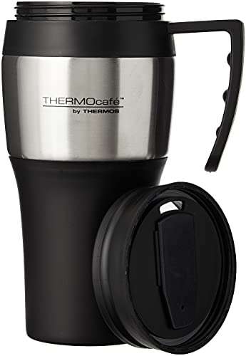 Thermos Thermocafe 2010 Steel Travel Mug, 0.4 Litre