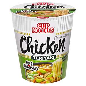 NISSIN Cup Noodles Chicken Teriyaki Flavoured Instant Noodles, 70 g Pot (Pack of 8)