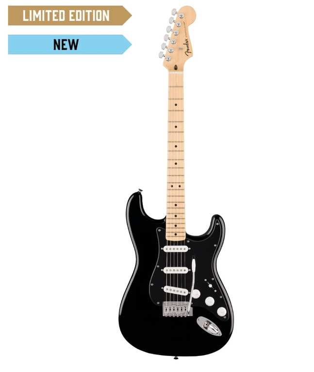 Fender Limited Edition Standard Stratocaster Electric Guitar in Black (Pre-order)