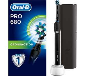 ORAL B CrossAction PRO 680 Electric Toothbrush Black (+50% off voucher 12 Virgin Wines & 2 FREE Schott crystal wine glasses) - £25 @ Currys