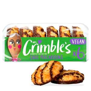 Mrs Crimbles 6 Gluten Free Vegan Chocolate Macaroons 195g / Coconut Macaroons 180G - £1.00 Clubcard Price @ Tesco