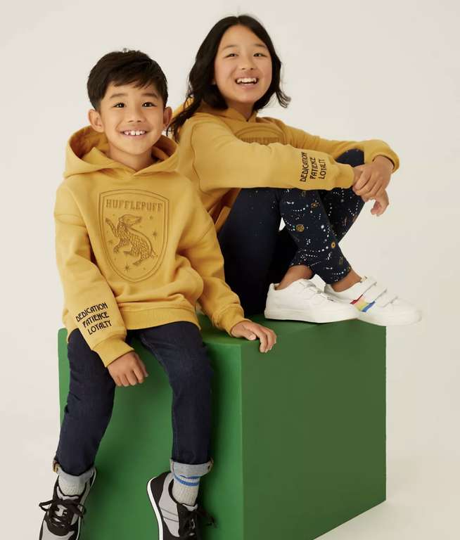 Cotton Rich Harry Potter House Hoodie Yellow (6-16 Yrs) £10 + free click & collect @ M&S
