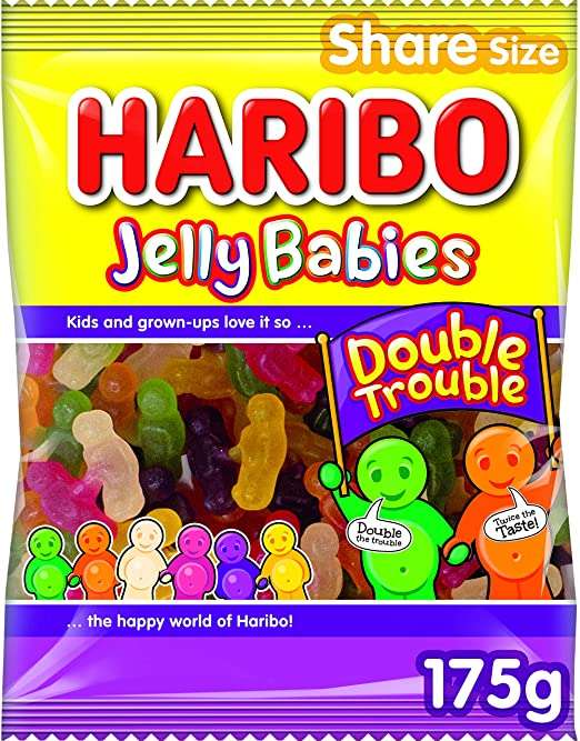 Haribo Jelly Babies Double Trouble Sweets Bag 175g - 40p instore at Morrisons, Lancashire