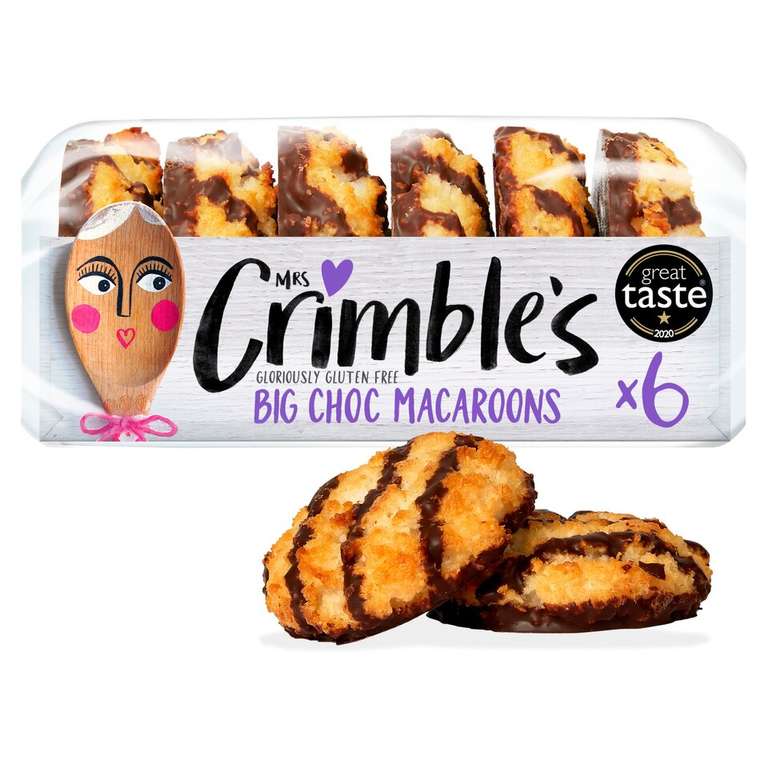 Mrs Crimble's Gluten Free Chocolate Macaroon 6 Pack 195G (Clubcard Price)