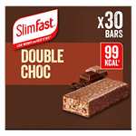 SlimFast Snack Bar, Low Calorie Snack, Double Choc Flavour, 30 x 25 g Multipack, £8.72 at checkout (30/06/23 BBE) @Amazon Warehouse