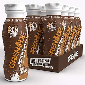 Grenade High Protein Shake, 8 x 330 ml - Fudge Brownie - £14.99 @ Amazon