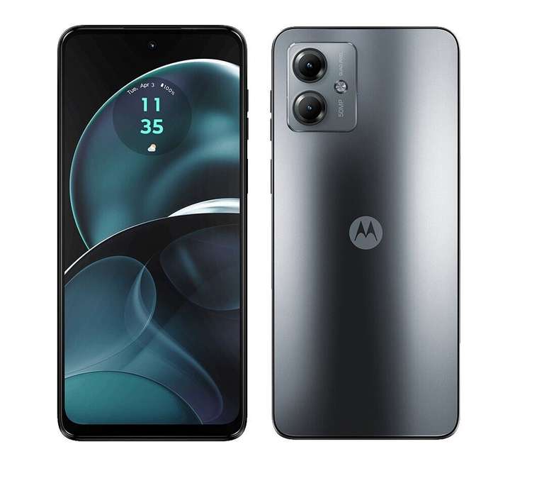 Motorola Moto G14 128GB 4G Smartphone Dual-SIM 4GB RAM - Steel Grey - w/code sold by Cheapest Electrical Damaged box Grade A (UK Mainland)
