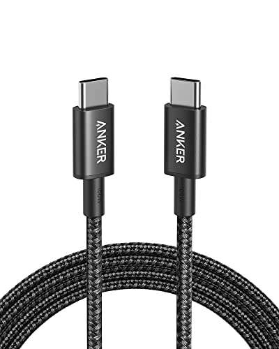 Anker 333 USB C to USB C Charger Cable (6ft 100W), USB 2.0, Black - £7.99 Dispatches from Amazon Sold by AnkerDirect UK