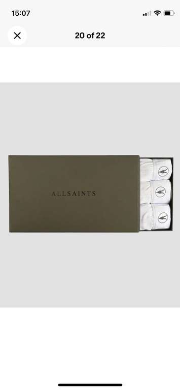 Mens all saints 3 pack of 100% cotton boxer shorts underwear £14.99 with code - seller raash-p