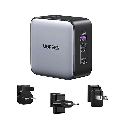 UGREEN 65W USB C Charger, Nexode GaN Charger 3-Port Fast Wall Charger, US/UK/EU Plug sold by UGREEN FBA - Prime Exclusive