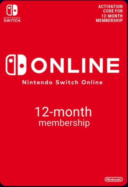 Nintendo Switch Online 12 Month (365 Day) Membership Switch (EU & UK)