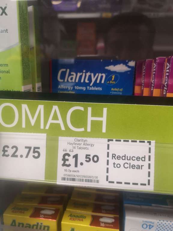 Clarityn Allergy Relief Tablet | Pack of 14 - £1.50 @ Tesco Express Kingsbury