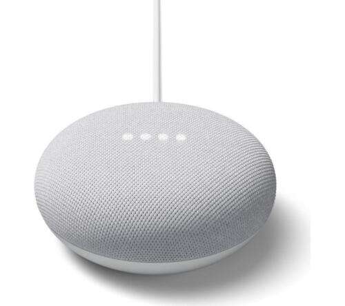 Google Home Mini Hands-Free Voice Commands Google Assistant Smart Speaker, Chalk @ red-rock-uk