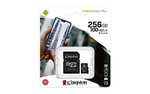 Kingston Canvas Select Plus microSD Card SDCS2/256 GB Class 10 (SD Adapter Included) CLASS10 UHS-I U3 V30 A1