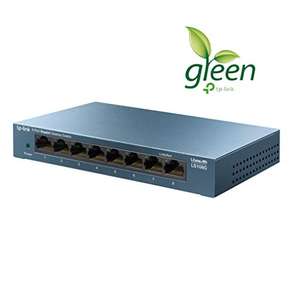 TP-Link LS108G 8-Port Desktop/Wallmount Gigabit Ethernet Switch/Hub, Network Splitter, Plug and play - £15.99 @ Amazon