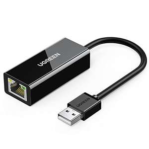 UGREEN USB Ethernet Adapter USB 3.0 to RJ45 Gigabit Ethernet Adaptor £10.13 Sold by UGREEN GROUP LIMITED UK and Fulfilled by Amazon