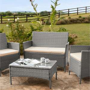 4 Piece Rattan Garden Furniture Set - £149.99 + Free Delivery - @ The Range
