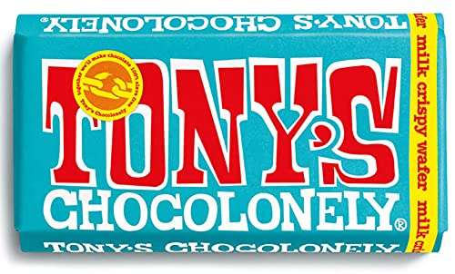 Various 180g Tony's Chocolonely Bars discounted e.g Milk Crispy Wafer via Amazon Fresh (Select Location / Min Spend £30)