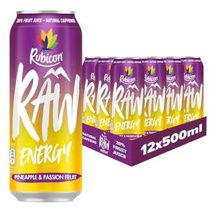 Rubicon RAW 12 Pack Apple & Guava 500ml Energy Drink £7.65 Subscribe and save